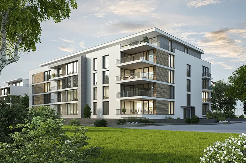 Modernes Mehrfamilienhaus